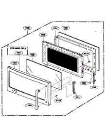 Door Assy parts for Kenmore Microwave 721.64684300 (72164684300, 721 64684300) from AppliancePartsPros.com