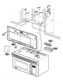 Installation Parts parts for Kenmore Microwave 721.64689300 (72164689300, 721 64689300) from AppliancePartsPros.com