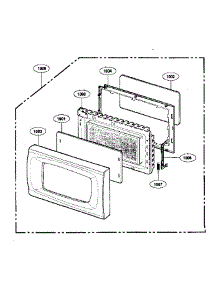 Door Parts parts for Kenmore Microwave 721.65002401 (72165002401, 721 65002401) from AppliancePartsPros.com