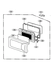 Door Parts parts for Kenmore Microwave 721.65052400 (72165052400, 721 65052400) from AppliancePartsPros.com