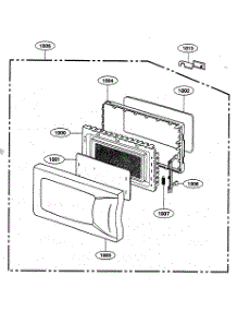 Door Parts parts for Kenmore Microwave 721.65052401 (72165052401, 721 65052401) from AppliancePartsPros.com