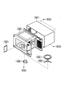 Oven Cavity Parts parts for Kenmore Microwave 721.65052401 (72165052401, 721 65052401) from AppliancePartsPros.com