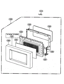 Door Parts parts for Kenmore Microwave 721.65222400 (72165222400, 721 65222400) from AppliancePartsPros.com