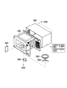 Oven Cavity parts for Kenmore Microwave 721.65222401 (72165222401, 721 65222401) from AppliancePartsPros.com