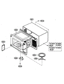 Oven Cavity Parts parts for Kenmore Microwave 721.65223400 (72165223400, 721 65223400) from AppliancePartsPros.com