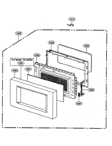 Door Parts parts for Kenmore Microwave 721.65223400 (72165223400, 721 65223400) from AppliancePartsPros.com