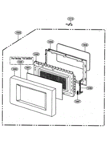 Door Parts parts for Kenmore Microwave 721.65229400 (72165229400, 721 65229400) from AppliancePartsPros.com