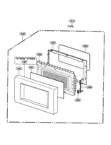 Door Parts parts for Kenmore Microwave 721.65229401 (72165229401, 721 65229401) from AppliancePartsPros.com