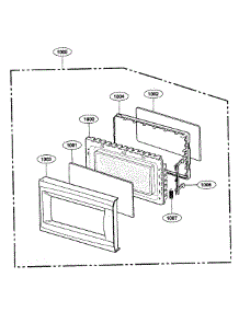 Door Parts parts for Kenmore Microwave 721.66029500 (72166029500, 721 66029500) from AppliancePartsPros.com