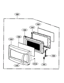 Door Parts parts for Kenmore Microwave 721.66092500 (72166092500, 721 66092500) from AppliancePartsPros.com