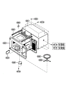 Oven Cavity parts for Kenmore Microwave 721.66102500 (72166102500, 721 66102500) from AppliancePartsPros.com