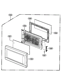 Door Parts parts for Kenmore Microwave 721.66109500 (72166109500, 721 66109500) from AppliancePartsPros.com