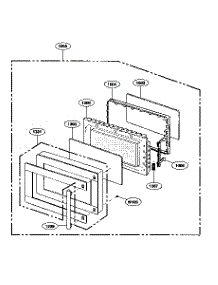 Door Parts parts for Kenmore Microwave 721.66223500 (72166223500, 721 66223500) from AppliancePartsPros.com