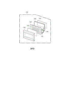 Door Parts parts for Kenmore Microwave 721.66227011 (72166227011, 721 66227011) from AppliancePartsPros.com