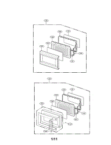 Door Parts parts for Kenmore Microwave 721.66227700 (72166227700, 721 66227700) from AppliancePartsPros.com