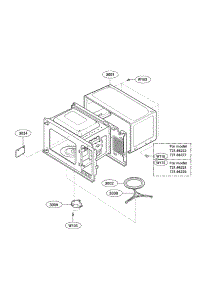 Oven Cavity Parts parts for Kenmore Microwave 721.66227700 (72166227700, 721 66227700) from AppliancePartsPros.com