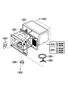 Oven Cavity Parts parts for Kenmore Microwave 721.66292500 (72166292500, 721 66292500) from AppliancePartsPros.com