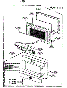 Door Parts parts for Kenmore Microwave 721.66292500 (72166292500, 721 66292500) from AppliancePartsPros.com