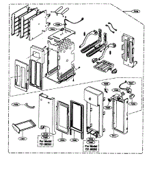 Main Toaster Assembly parts for Kenmore Microwave 721.66293500 (72166293500, 721 66293500) from AppliancePartsPros.com