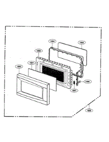 Door Parts parts for Kenmore Microwave 721.66312500 (72166312500, 721 66312500) from AppliancePartsPros.com