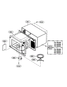 Oven Cavity Parts parts for Kenmore Microwave 721.66462500 (72166462500, 721 66462500) from AppliancePartsPros.com