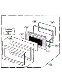 Door Parts parts for Kenmore Microwave 721.66463500 (72166463500, 721 66463500) from AppliancePartsPros.com