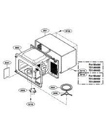 Oven Cavity Parts parts for Kenmore Microwave 721.66463500 (72166463500, 721 66463500) from AppliancePartsPros.com