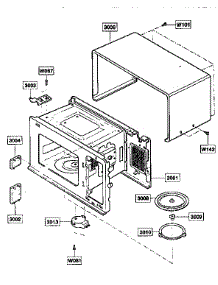 Oven Cavity parts for Kenmore Microwave 721.66490690 (72166490690, 721 66490690) from AppliancePartsPros.com