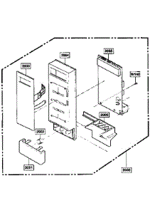 Control Panel parts for Kenmore Microwave 721.66490690 (72166490690, 721 66490690) from AppliancePartsPros.com