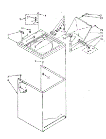 Top And Cabinet Parts parts for Kenmore Washer 110.82682300 (11082682300, 110 82682300) from AppliancePartsPros.com