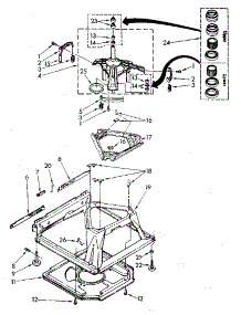 Machine Base Parts parts for Kenmore Washer 110.82682610 (11082682610, 110 82682610) from AppliancePartsPros.com