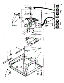 Machine Base Parts parts for Kenmore Washer 110.82682620 (11082682620, 110 82682620) from AppliancePartsPros.com