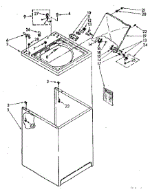 Top And Cabinet Parts parts for Kenmore Washer 110.82682620 (11082682620, 110 82682620) from AppliancePartsPros.com