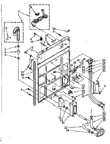 Rear Panel Parts parts for Kenmore Washer 110.82682620 (11082682620, 110 82682620) from AppliancePartsPros.com