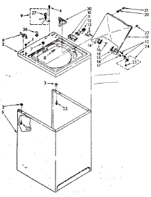 Top And Cabinet Parts parts for Kenmore Washer 110.82683100 (11082683100, 110 82683100) from AppliancePartsPros.com