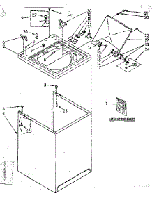 Top And Cabinet Parts parts for Kenmore Washer 110.82683120 (11082683120, 110 82683120) from AppliancePartsPros.com