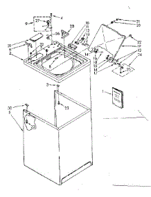 Top And Cabinet Parts parts for Kenmore Washer 110.82683830 (11082683830, 110 82683830) from AppliancePartsPros.com