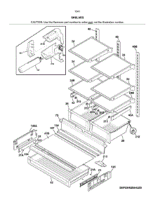 Shelves parts for Kenmore Refrigerator 253.70413413 (25370413413, 253 70413413) from AppliancePartsPros.com