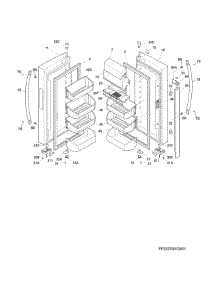 Fresh Food Door parts for Kenmore Refrigerator 253.70413417 (25370413417, 253 70413417) from AppliancePartsPros.com
