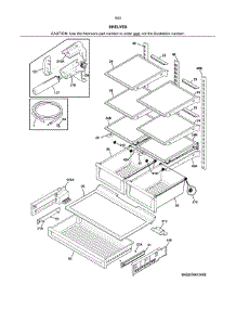 Shelves parts for Kenmore Refrigerator 253.7041341B (2537041341B, 253 7041341B) from AppliancePartsPros.com