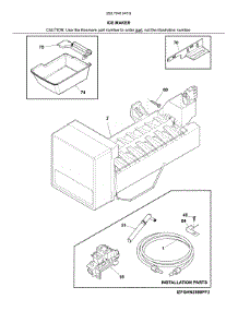 Ice Maker parts for Kenmore Refrigerator 253.7041341G (2537041341G, 253 7041341G) from AppliancePartsPros.com