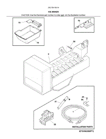 Ice Maker parts for Kenmore Refrigerator 253.7041341H (2537041341H, 253 7041341H) from AppliancePartsPros.com