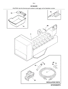 Ice Maker parts for Kenmore Refrigerator 253.70419412 (25370419412, 253 70419412) from AppliancePartsPros.com