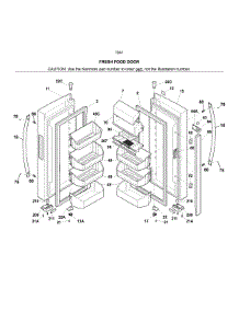 Fresh Food Door parts for Kenmore Refrigerator 253.70419412 (25370419412, 253 70419412) from AppliancePartsPros.com