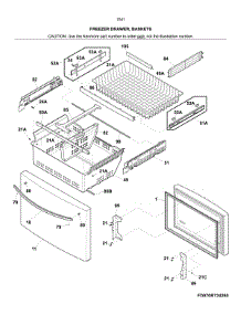 Freezer Drawer, Baskets parts for Kenmore Refrigerator 253.70419414 (25370419414, 253 70419414) from AppliancePartsPros.com
