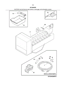 Ice Maker parts for Kenmore Refrigerator 253.70419418 (25370419418, 253 70419418) from AppliancePartsPros.com