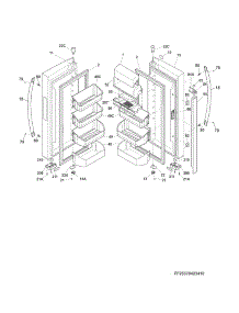 Fresh Food Door parts for Kenmore Refrigerator 253.70423410 (25370423410, 253 70423410) from AppliancePartsPros.com