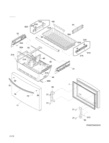 Freezer Drawer, Baskets parts for Kenmore Refrigerator 253.70423410 (25370423410, 253 70423410) from AppliancePartsPros.com