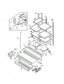 Shelves parts for Kenmore Refrigerator 253.70423415 (25370423415, 253 70423415) from AppliancePartsPros.com