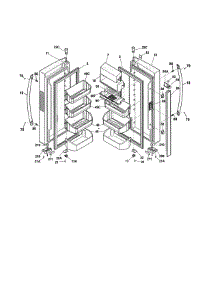 Fresh Food Door parts for Kenmore Refrigerator 253.70423415 (25370423415, 253 70423415) from AppliancePartsPros.com